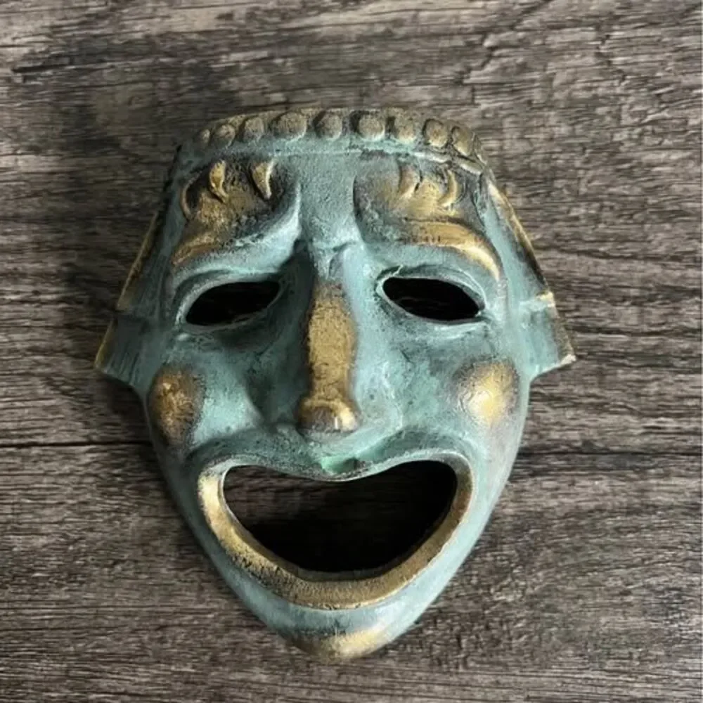 Vintage Painted Verdigris Mask